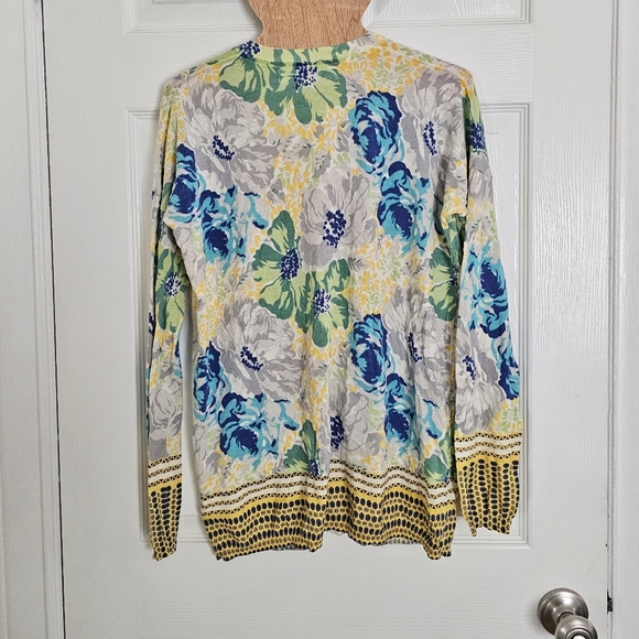 Anthropologie Cotton Floral Cardigan - Picture 4 of 4